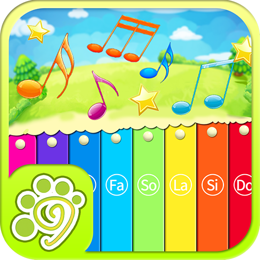 Kids toy xylophone music game logo