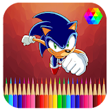 Coloring book for Sonic icon