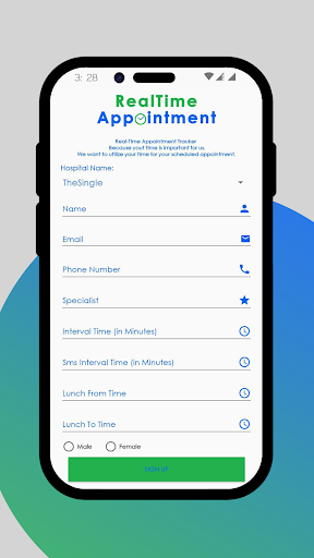 Android application RealTime Appointment screenshort