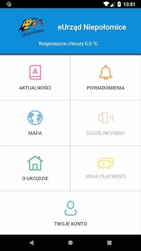 Android application eUrząd Niepołomice screenshort