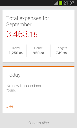 Android application Depoza - Expense Tracker screenshort