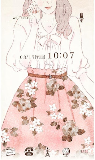 Android application Spring Wallpaper-Floral Lady- screenshort