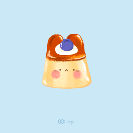 카카오톡 테마 - 말랑몰랑토끼푸푸딩_베이비블루 logo