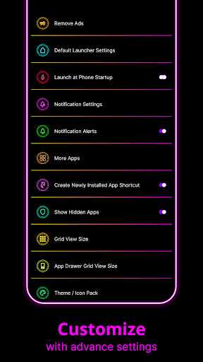 Neon Launcher - Personalization - apps