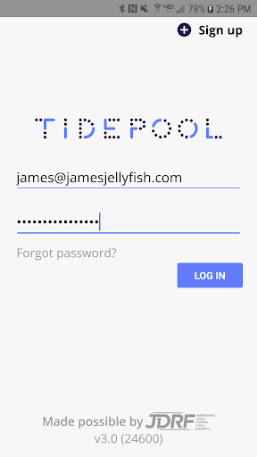 Android application Tidepool Mobile screenshort