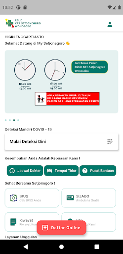 Android application RSUD Setjonegoro Wonosobo screenshort