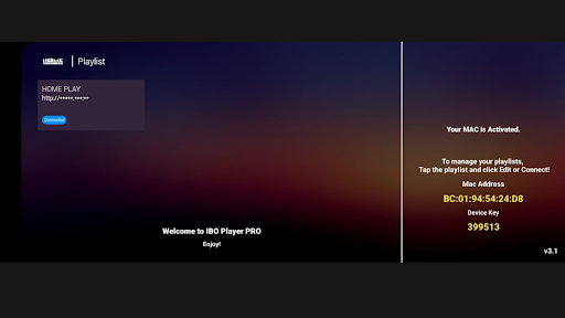 Android application Home Play IBO screenshort