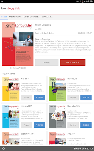 Android application Forum Logopadie screenshort