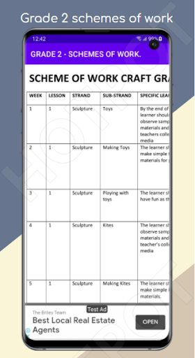 Grade 2 All Schemes of work. Screen 2