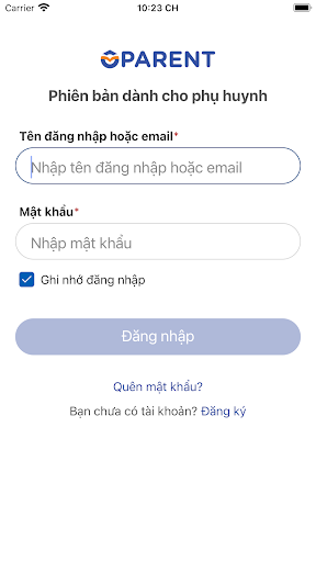 OLM Phụ huynh Screen 2