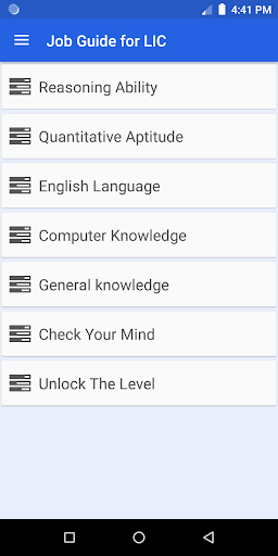 Android application Job Guide for LIC screenshort