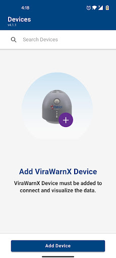 Android application ViraWarn Diagnostics screenshort