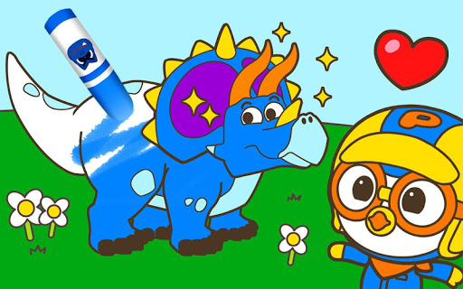 Screenshot of Pororo Dinosaur Coloring Book