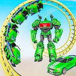 Roller Coaster Robot Car Games: Transform Robot Apk