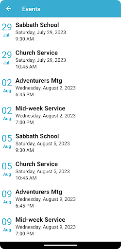 Android application Little Rock SDA screenshort