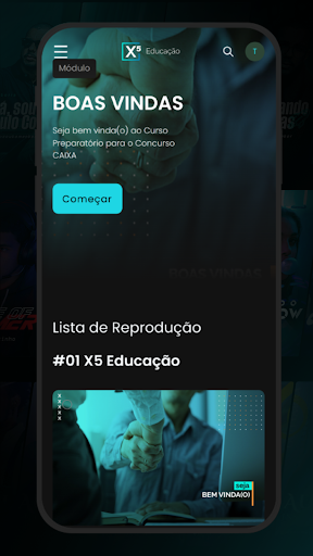 Android application X5 Educação screenshort