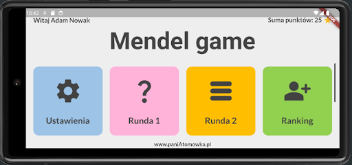 Android application Mendel Game screenshort