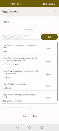 Android application Wear News - Wear OS RSS Reader screenshort