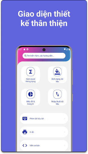 Android application Học Excel screenshort