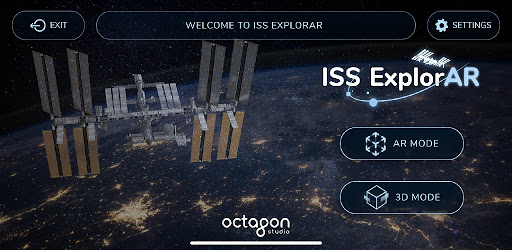Android application ISS ExplorAR screenshort