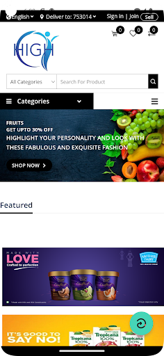 HIGHQMART - Online Shop Screen 2