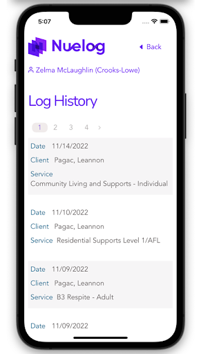 Nuelog Screen 3