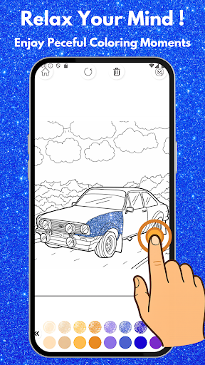 Cars Coloring Glitter