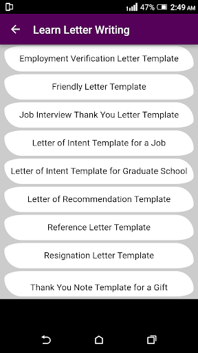 Learn English Letter Writing w Screen 3