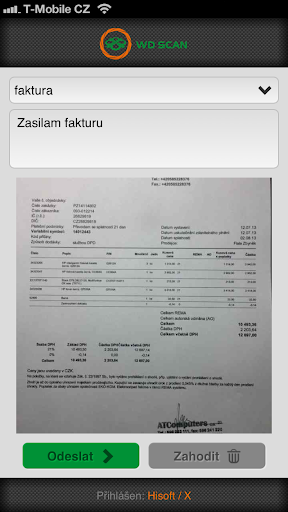 Android application WD Scan screenshort