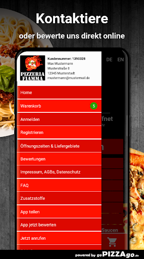Pizzeria Fiamma Essen Screen 3