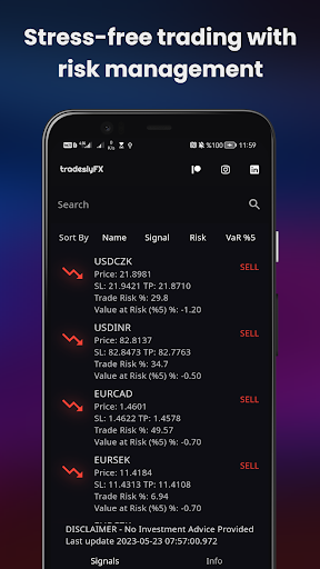 tradeslyFX: Forex Signals Screen 3
