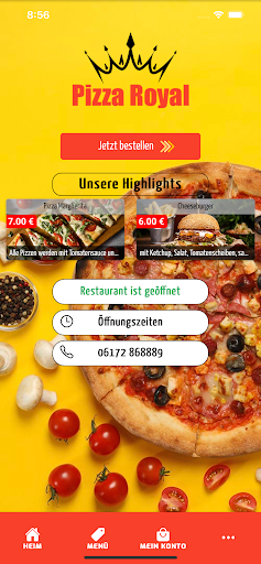 Android application Pizza Royal Bad Homburg screenshort