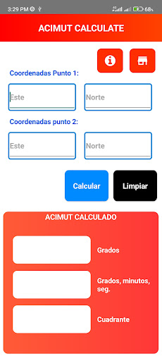 Acimut calculate Screen 2