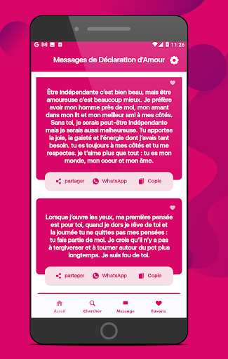 Messages Déclaration dAmour Screen 2