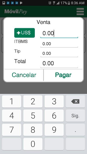 MovilPay Retail Screen 3