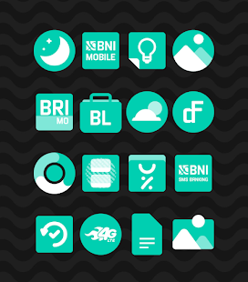 Turquoise - Screenshot ng Icon Pack