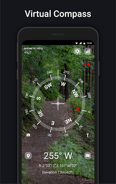 Компас : Digital Compass 10.2 APK + Мод (Unlimited money) за Android