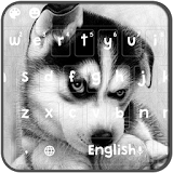 Husky Puppy Motif Typewriter icon