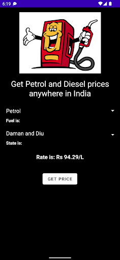 Android application Get Fuel Price screenshort