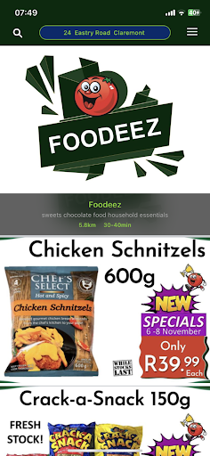 Android application Foodeez screenshort