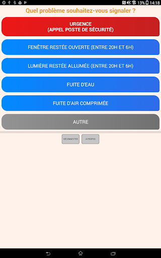 Android application alertOCampus screenshort