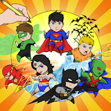 Justice Superhero Coloring Kid icon