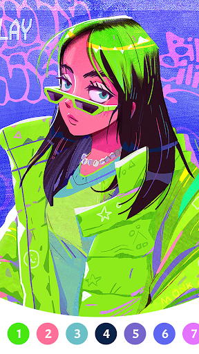 Android application Billie Eilish Paint by Number screenshort