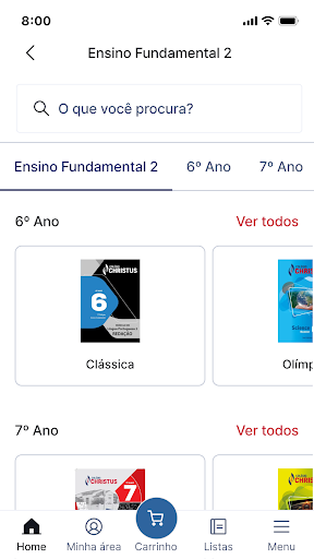 Android application Livros Escolares screenshort