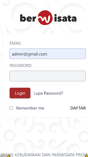 Android application Berwisata Kalteng Merchant screenshort
