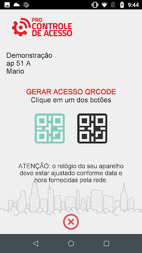 Android application Pro Controle de Acesso screenshort