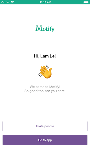 Android application Motify screenshort