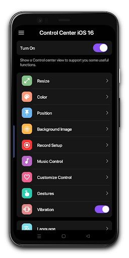 Control Center iOS 16