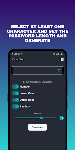 Android application Strong Password - PassGen screenshort