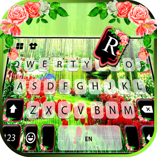 Tulips Garden Keyboard Backgro